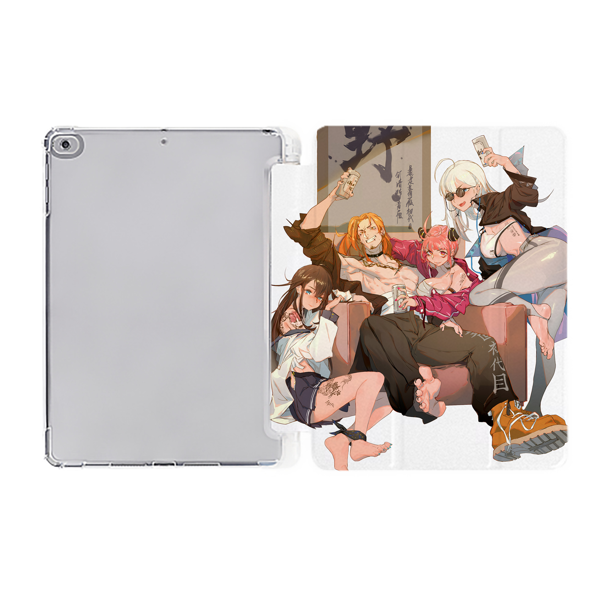 （画像用） SPY×FAMILY间谍家家酒 IPad ケース ペン収納付き 三つ折りスタンド PUレザー×シリコン 対応機種9.5/10.5/10.9インチ